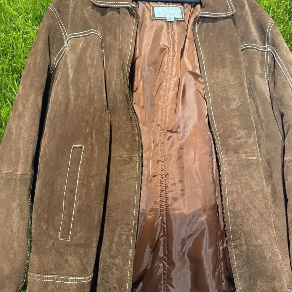 Wilsons-leather Men's Brown and Tan Jacket